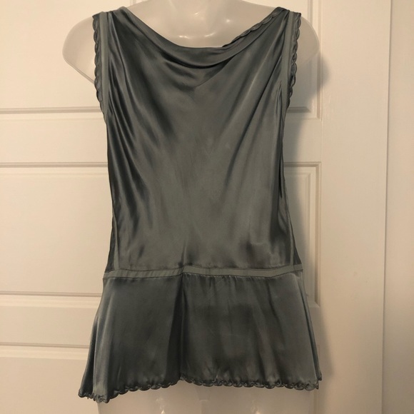 Silver cowl neck DKNY top - UK 10/ US 6 - Picture 4 of 5